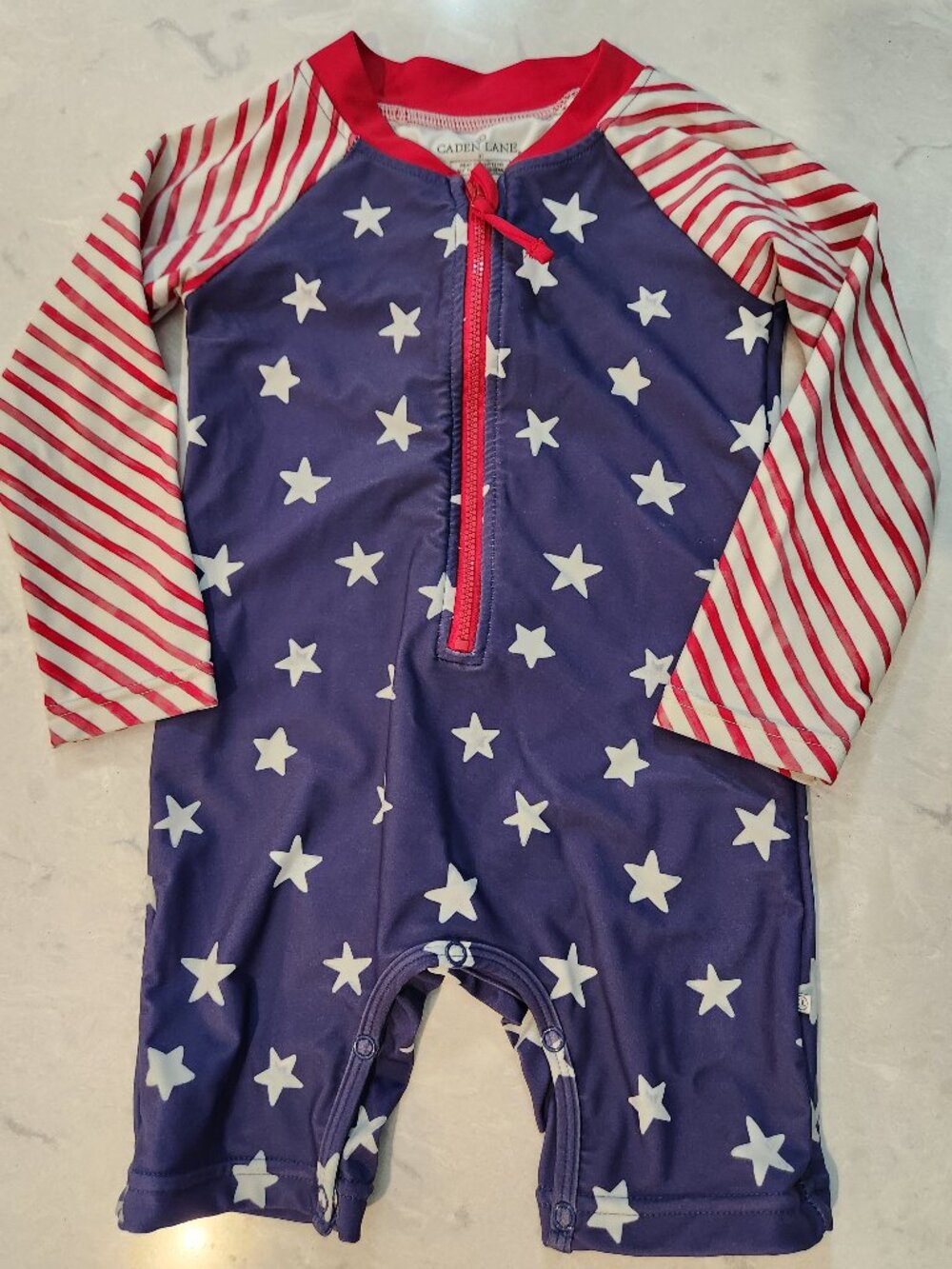 Caden Lane Rashguard Romper - 3T
